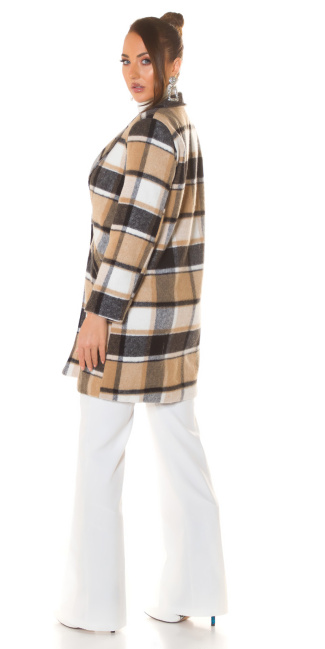 Karo coat with pockets Brown